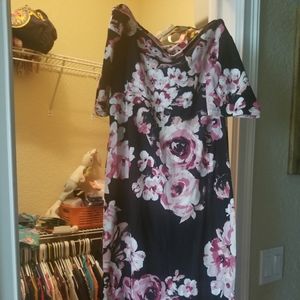 Off the shoulder maternity dress